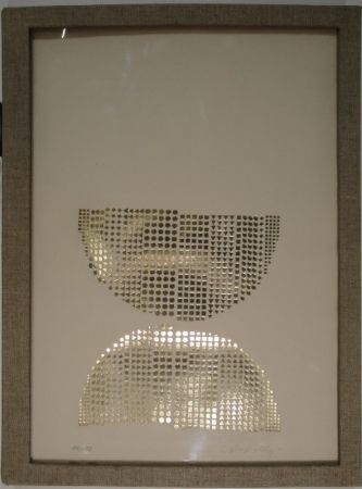 Serigrafía Vasarely - Code avec en regard des oeuvres originales de Vasarely