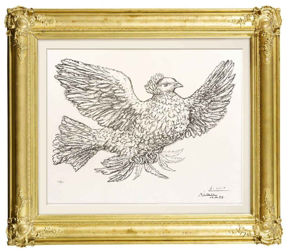 Litografía Picasso - Colombe Volant (Flying Dove)