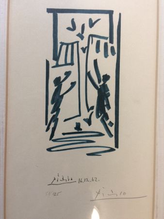 Litografía Picasso - Colombes et prisonniers (pour les exiles espagnols)