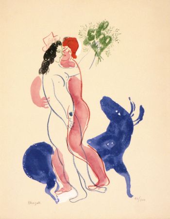Litografía Chagall - Colour Amour, La Bette Bleu