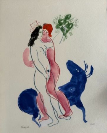 Litografía Chagall - Colour Amour, La Bette Bleu