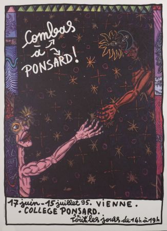 Litografía Combas - Combas à Ponsard !, 1995