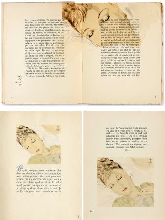 Libro Ilustrado Foujita - COMBAT AVEC L'IMAGE. (J. Giraudoux) Avec un dessin de Foujita (1941).