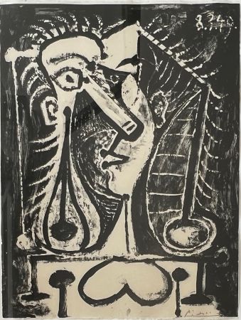 Pablo Picasso  PICASSO Pablo - Jeune fille au bras levé (1953