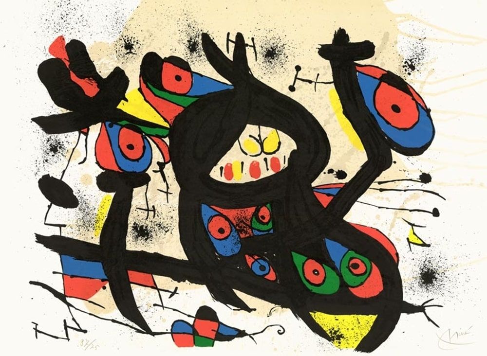 Litografía Miró - Composition 