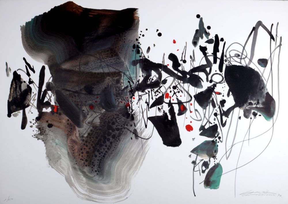 Litografía Chu Teh Chun  - Composition