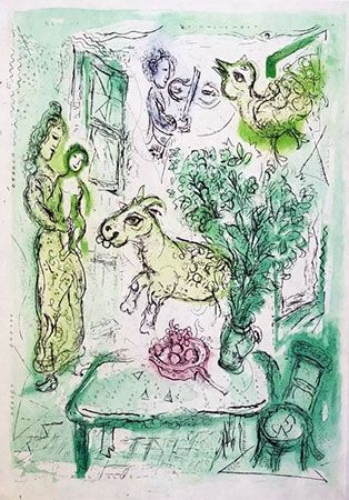 Grabado Chagall - Composition