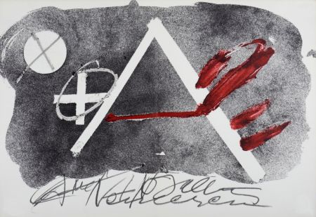 Litografía Tàpies - Composition