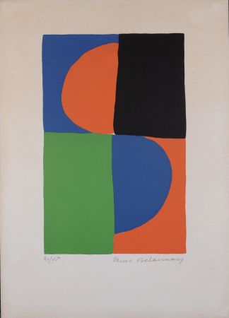 Litografía Delaunay - Composition,1963 - Hand-signed and numbered!