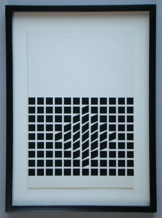 Serigrafía Vasarely - Composition - Geh durch den Spiegel