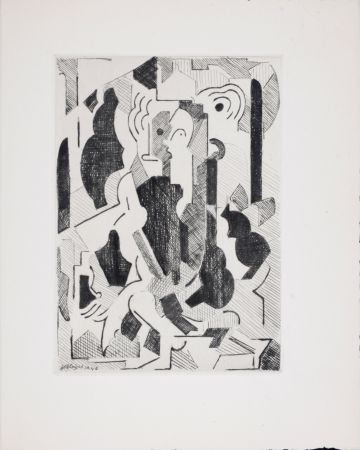 Grabado Gleizes - Composition, 1947