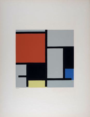 Serigrafía Mondrian - Composition, 1953.