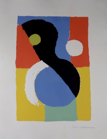 Serigrafía Delaunay - Composition, 1953 - Hand-signed 