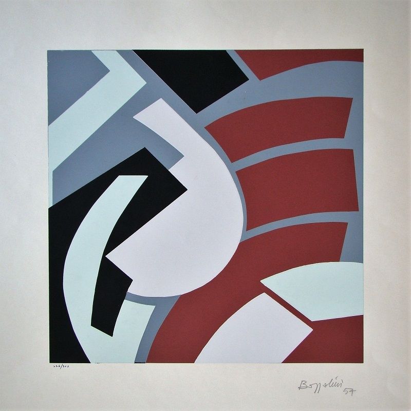 Serigrafía Bozzolini - Composition, 1954