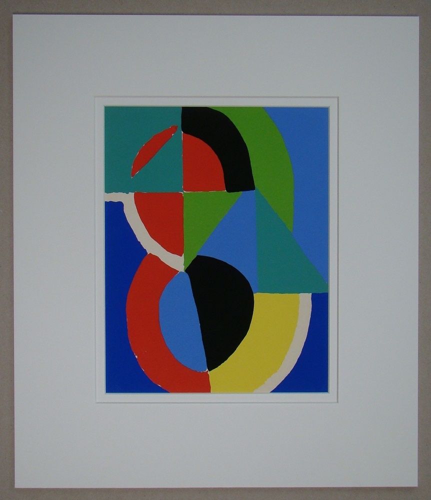 Pochoir Delaunay - Composition, 1955