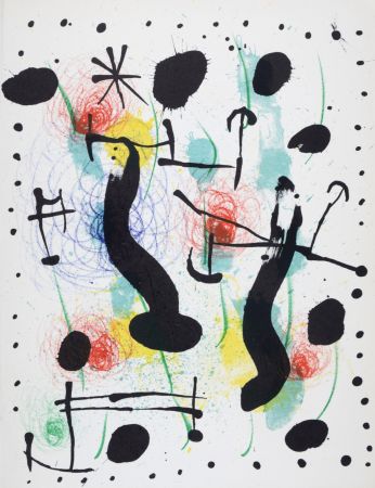 Litografía Miró - Composition, 1966
