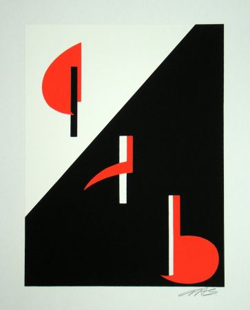 Serigrafía Béöthy Steiner - Composition, 1972