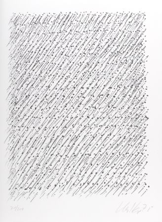 Litografía Uecker - Composition, 1979 - Hand-signed