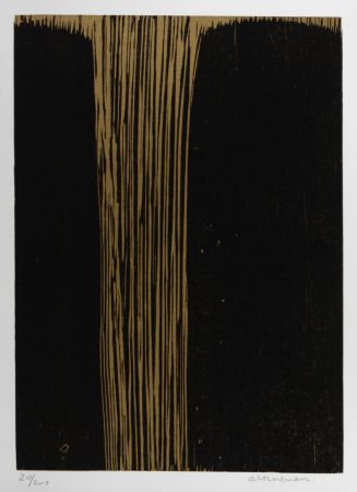 Litografía Bergman - Composition, 1987 - Hand-signed