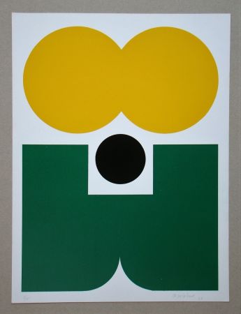 Serigrafía Delahaut - Composition abstrait, 1968