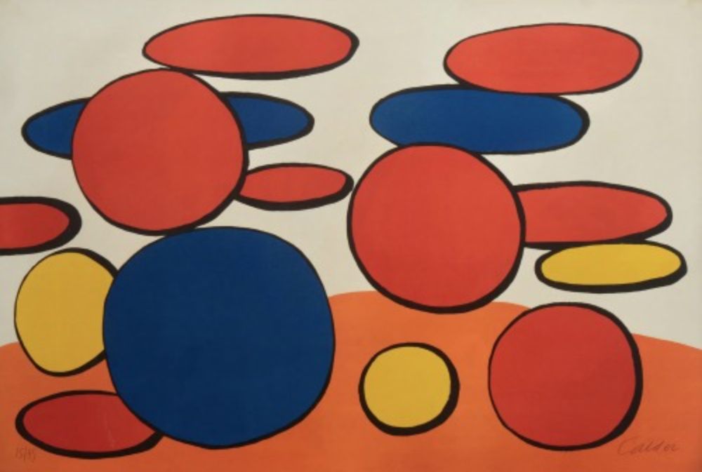 Litografía Calder - Composition aux cercles