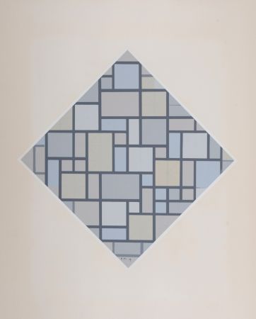 Serigrafía Mondrian - Composition avec plans de couleurs claires, 1919 (1957)