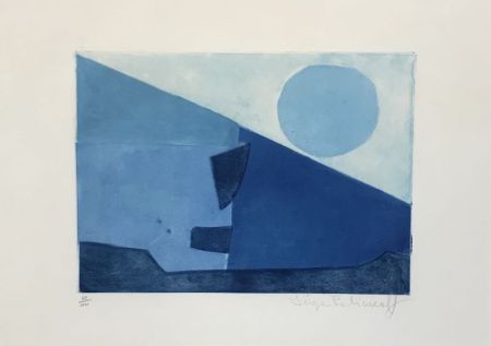 Aguafuerte Poliakoff - Composition Bleue 