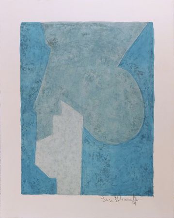 Litografía Poliakoff - Composition Bleue L62 