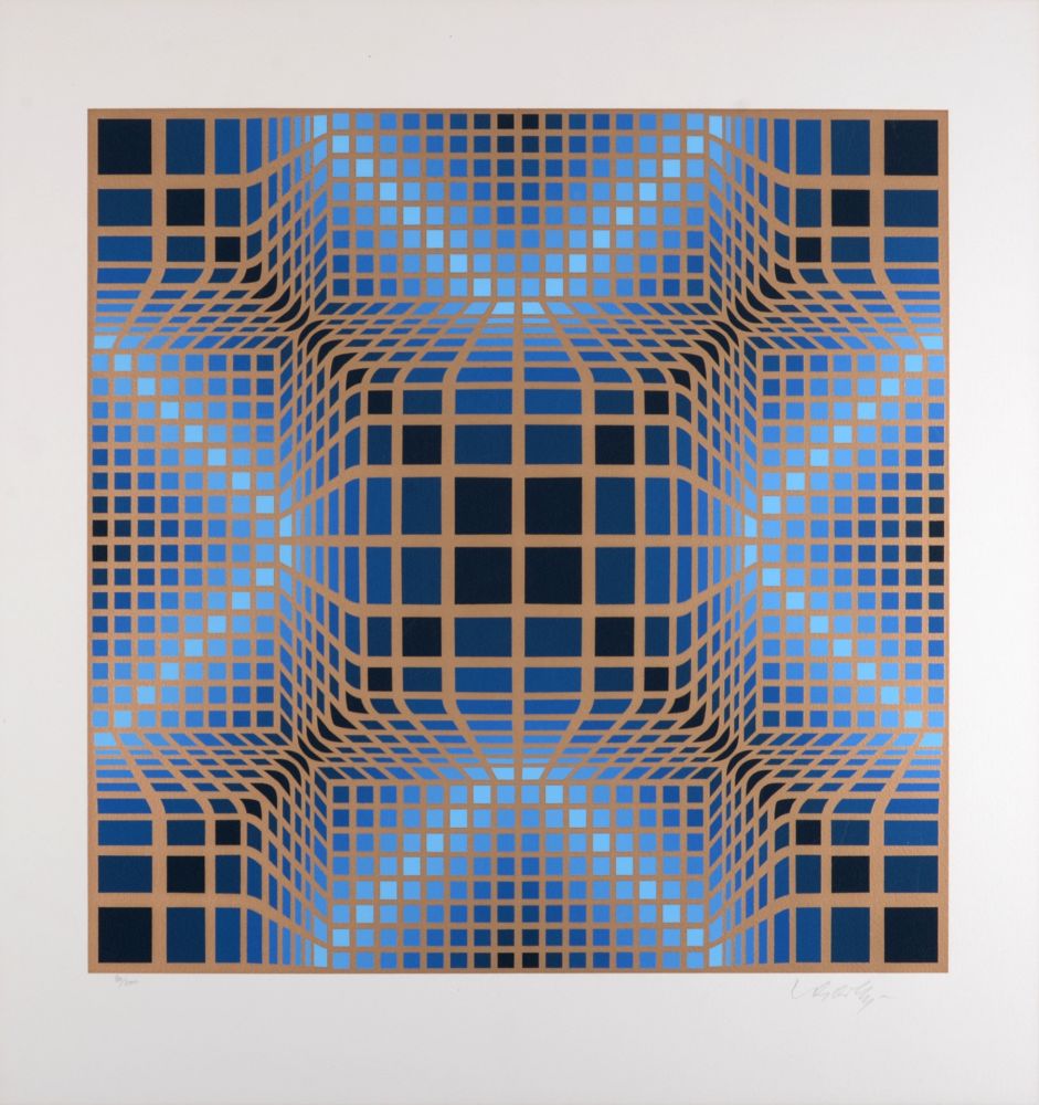 Serigrafía Vasarely - Composition, C. 1970 - Hand-signed & numbered