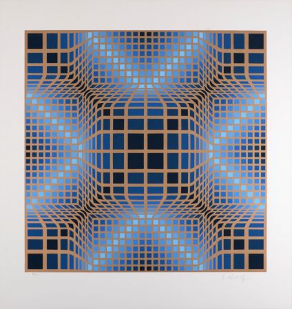 Serigrafía Vasarely - Composition, C. 1970 - Hand-signed & numbered