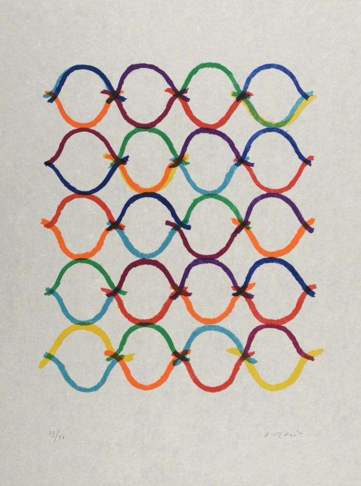 Litografía Dorazio - Composition (#C), 1976 - Hand-signed