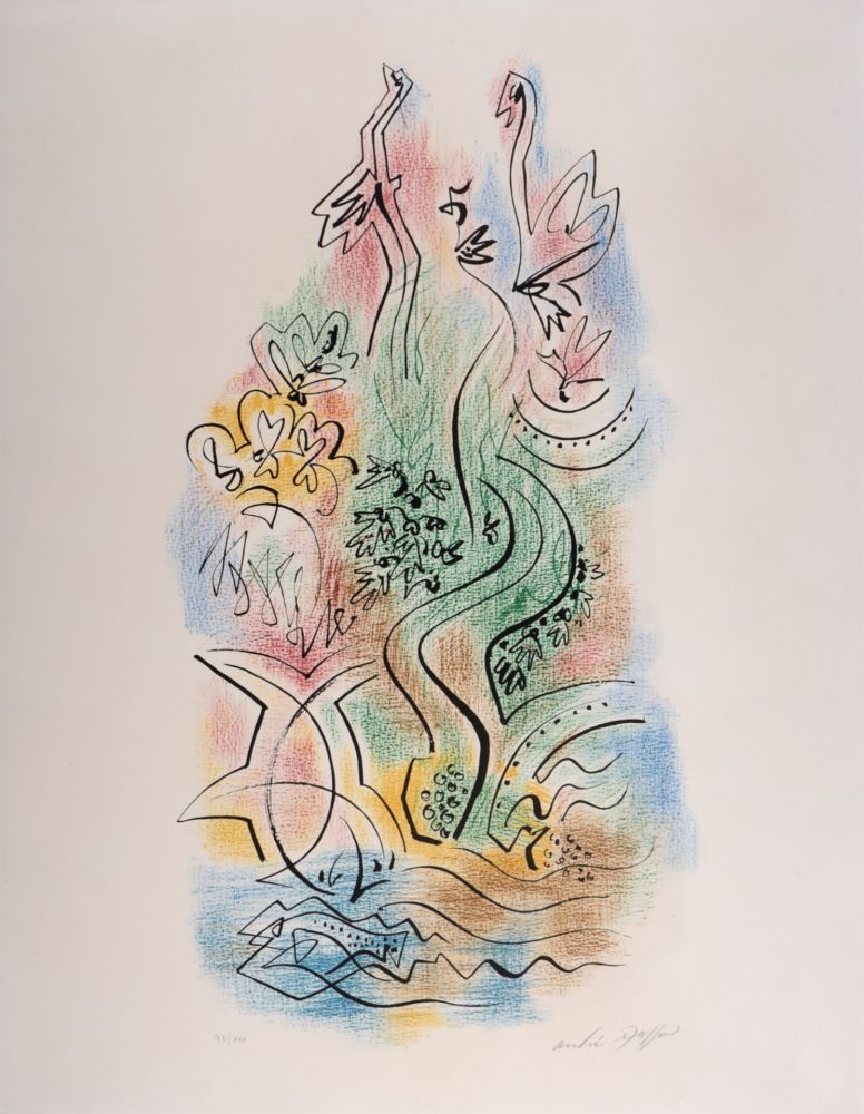 Litografía Masson - Composition, circa 1970 - Hand-signed