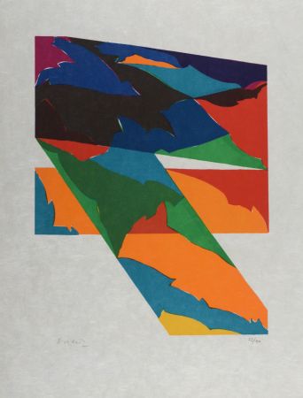 Litografía Dorazio - Composition (#E), 1976 - Hand-signed