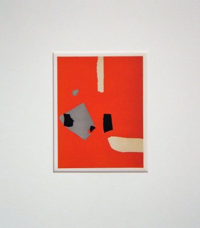 Litografía De Stael - Composition fond orange