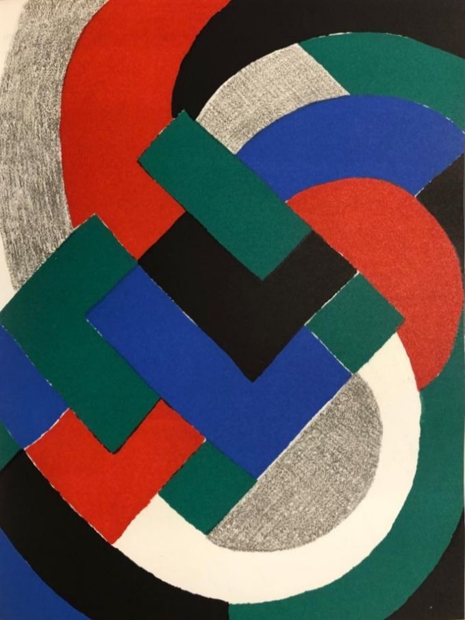 Litografía Delaunay - Composition géométrique