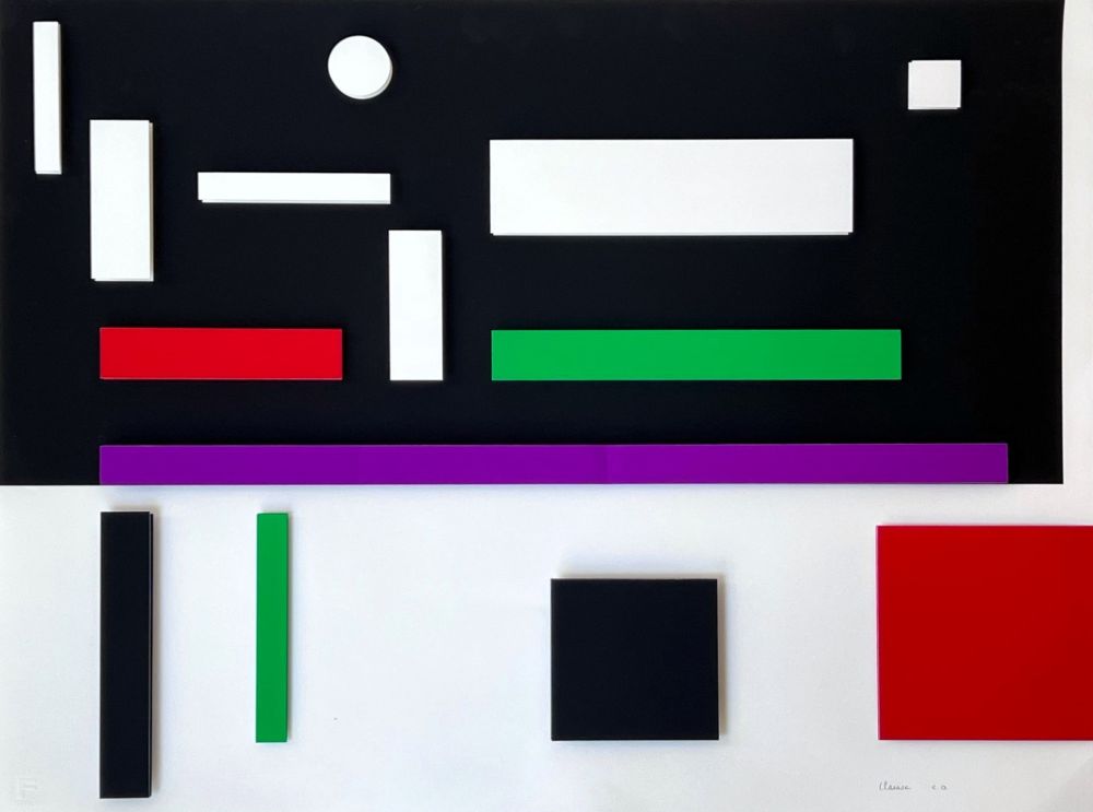 Serigrafía Claisse - Composition géométrique 