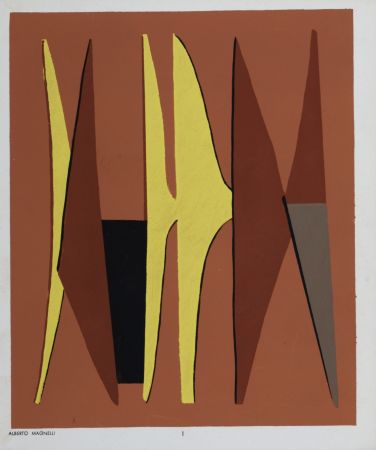Litografía Magnelli - Composition I, 1952