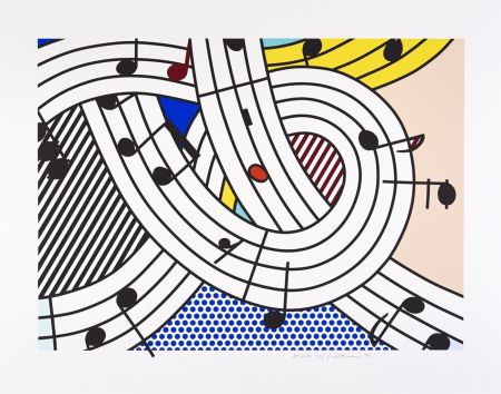 Serigrafía Lichtenstein - Composition II