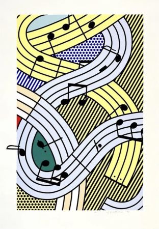 Serigrafía Lichtenstein - Composition III