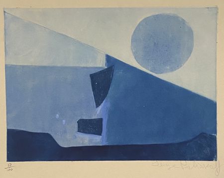 Aguafuerte Y Aguatinta Poliakoff - Composition in blue