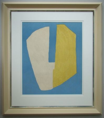 Litografía Poliakoff - Composition jaune et bleue