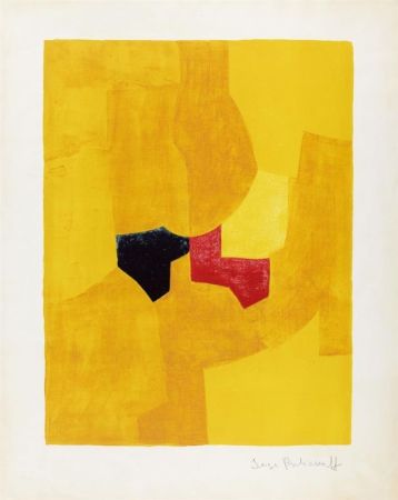 Litografía Poliakoff - Composition jaune L46 