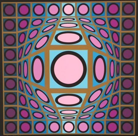 Serigrafía Vasarely - Composition Microcosmos IV