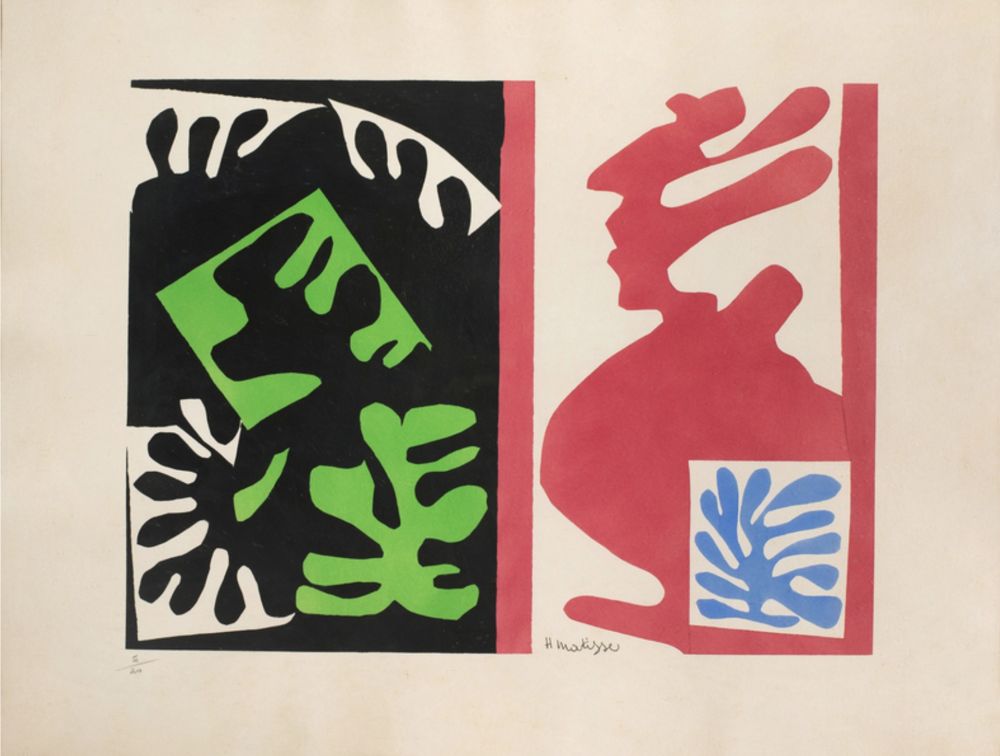 Múltiple Matisse - Composition (noir, vert, blanc - rouge, bleu, blanc)