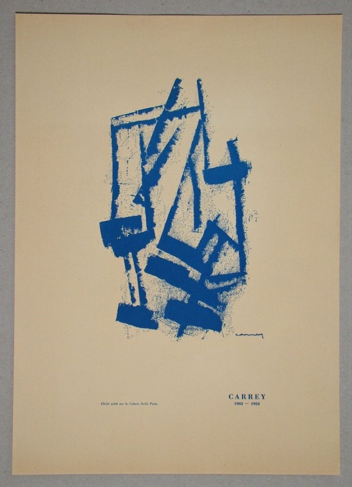 Litografía Carrey - Composition pour Galerie Ariel