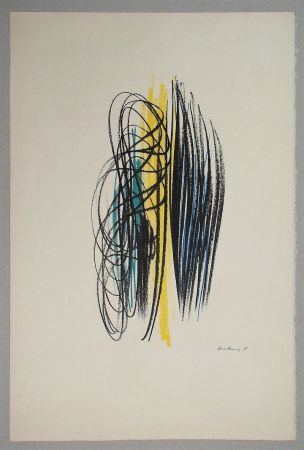 Litografía Hartung - Composition pour XXe Siècle - 1958