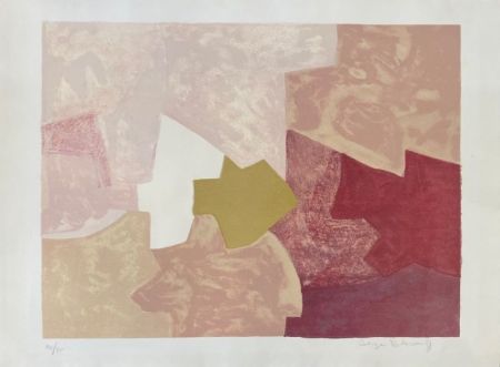 Litografía Poliakoff - Composition rose n°22 