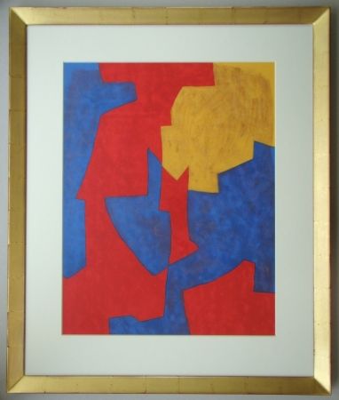 Litografía Poliakoff - Composition rouge, bleue et jaune