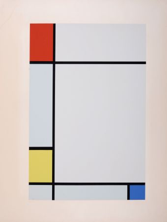 Serigrafía Mondrian - Composition Rouge Jaune Bleu, 1957