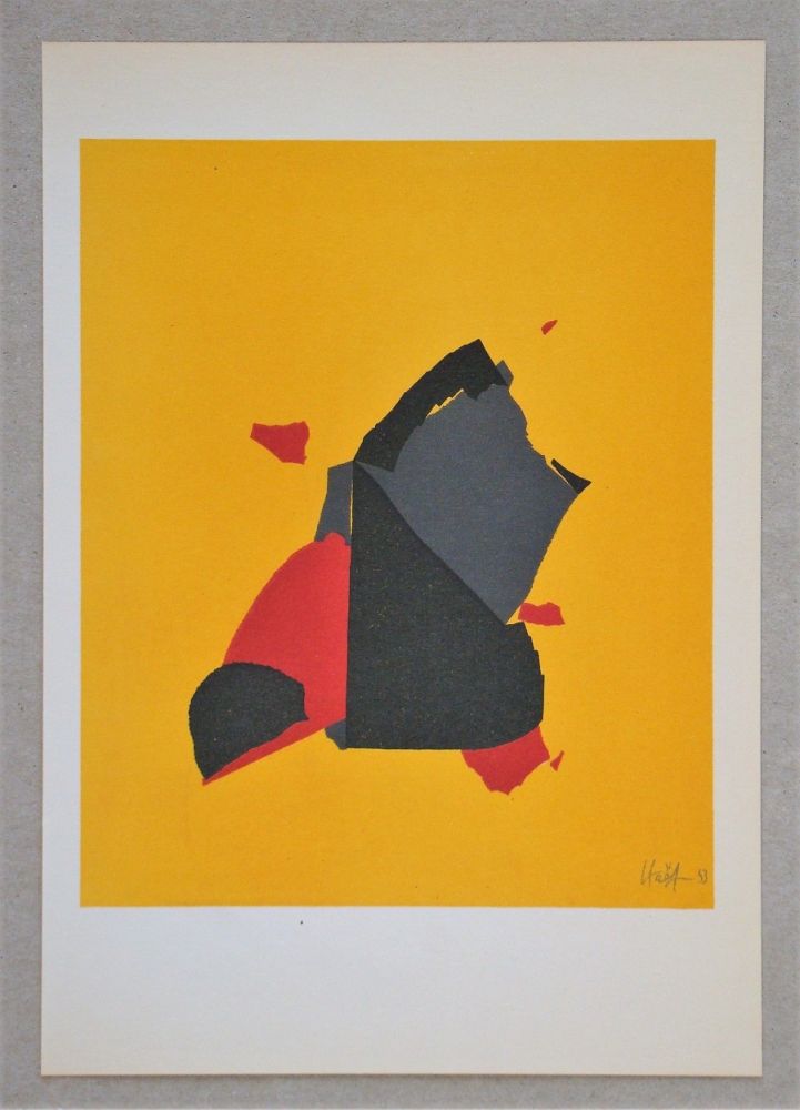 Litografía De Stael - Composition sur fond jaune